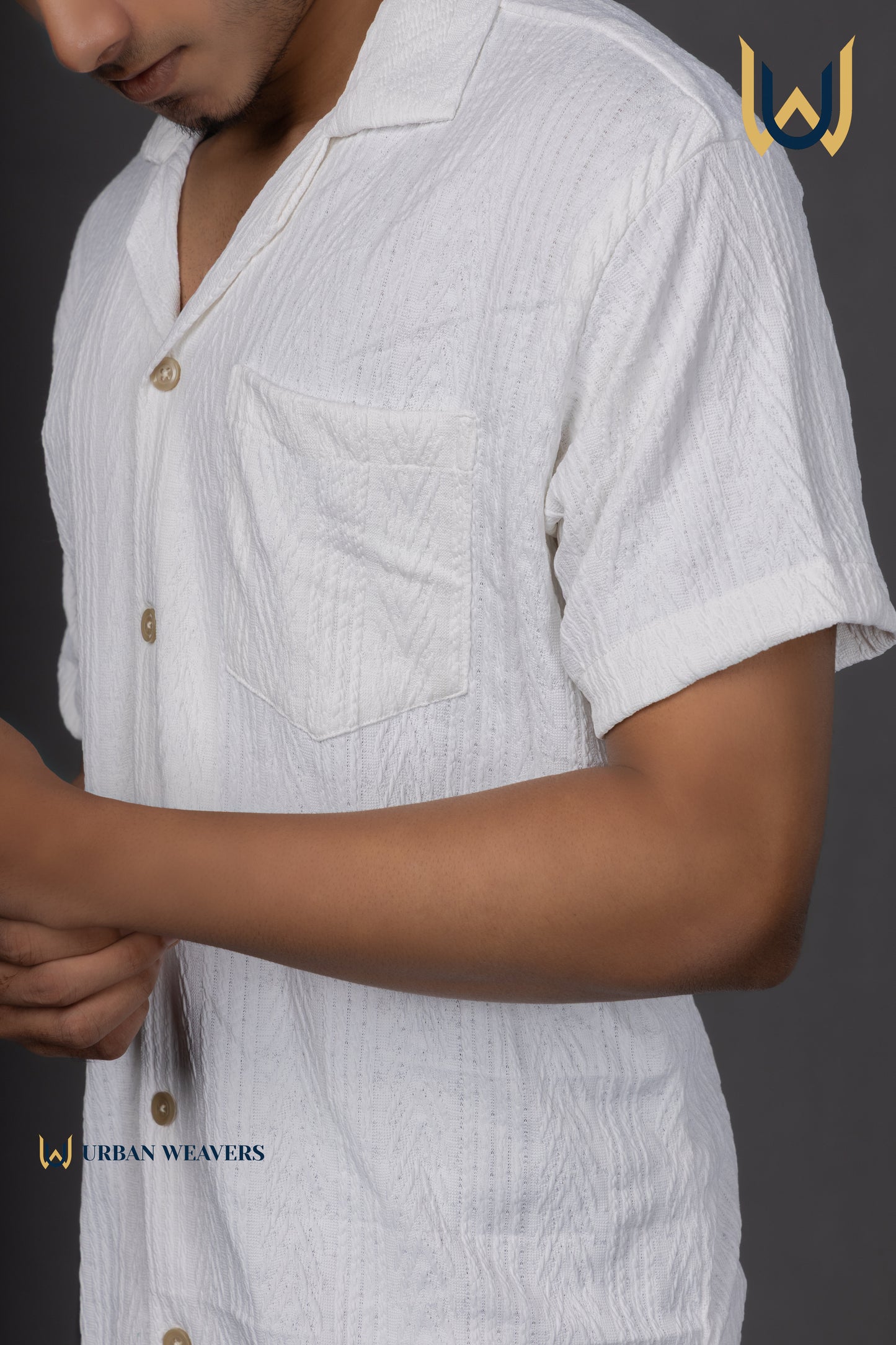 White Textured Shirt