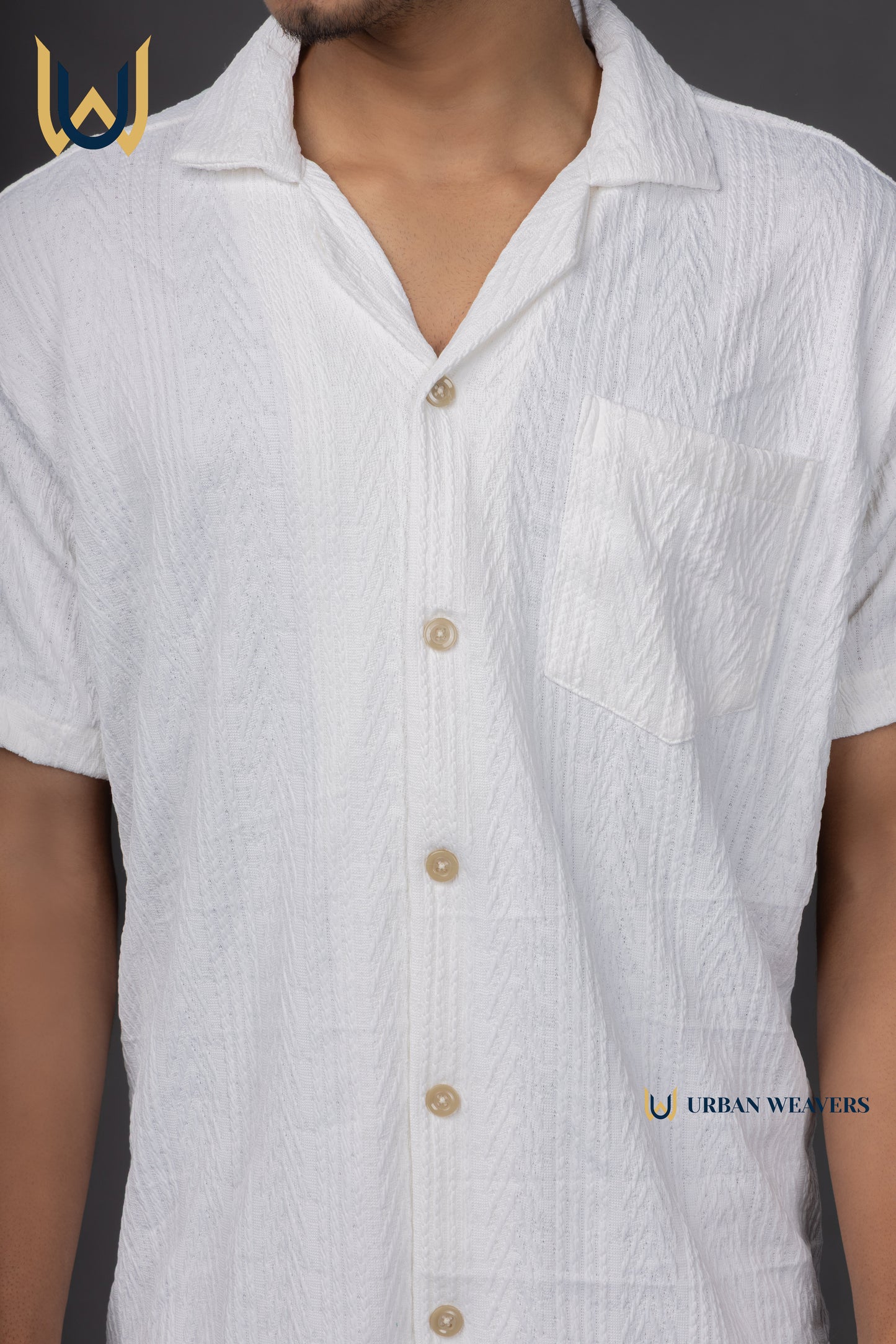 White Textured Shirt