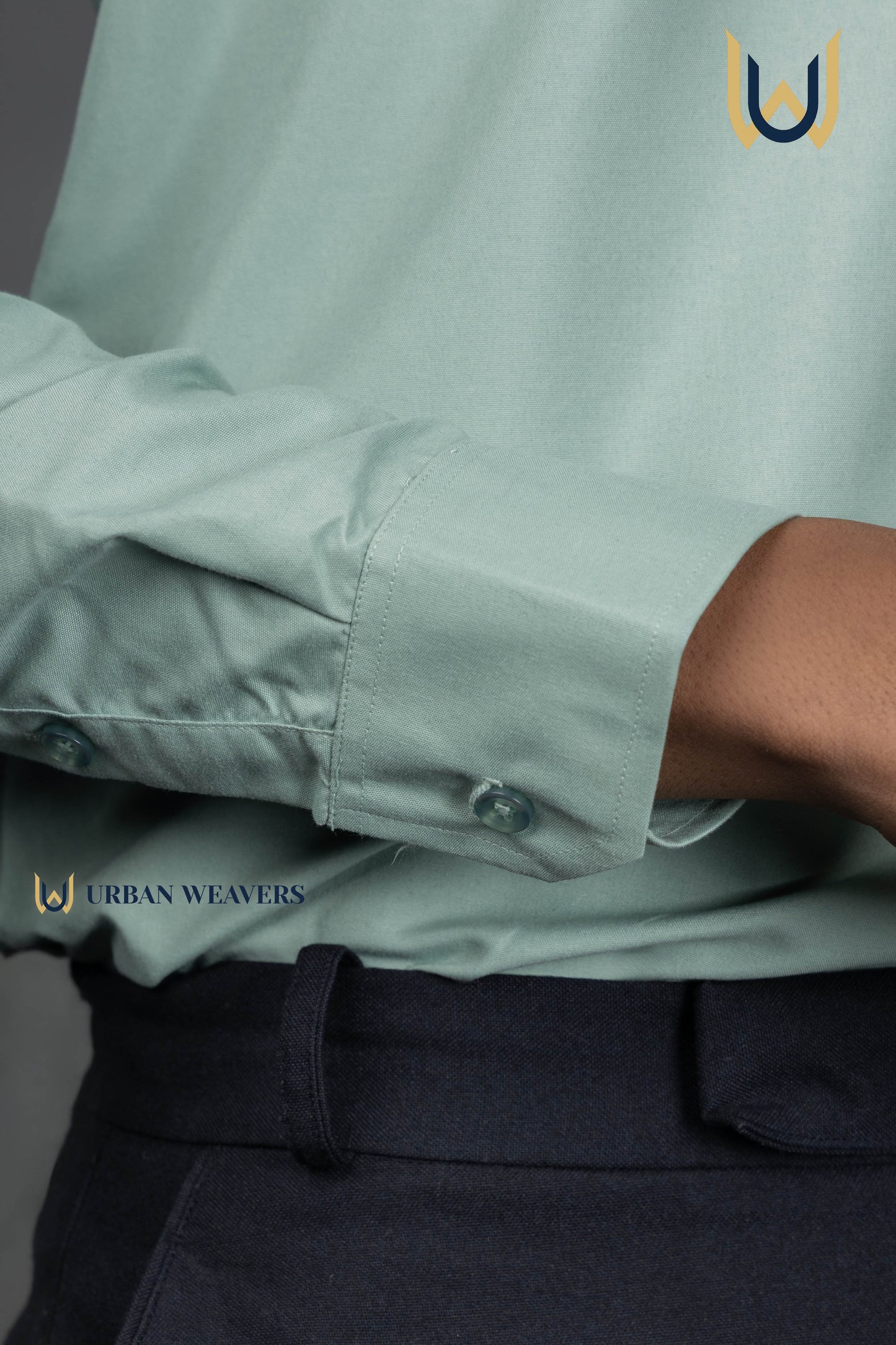 Cyan Solid Shirt