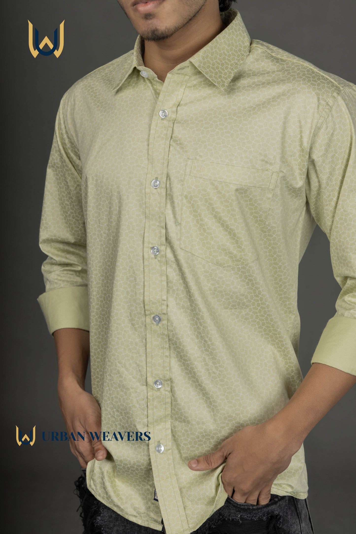 Satin Print – Green