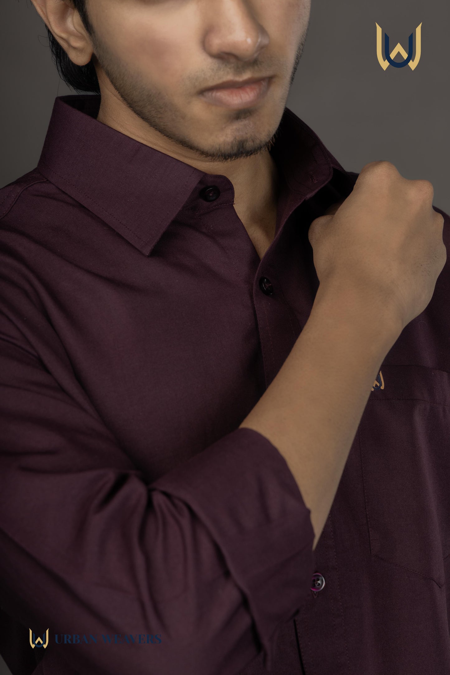 Dark Maroon Shirt Solid