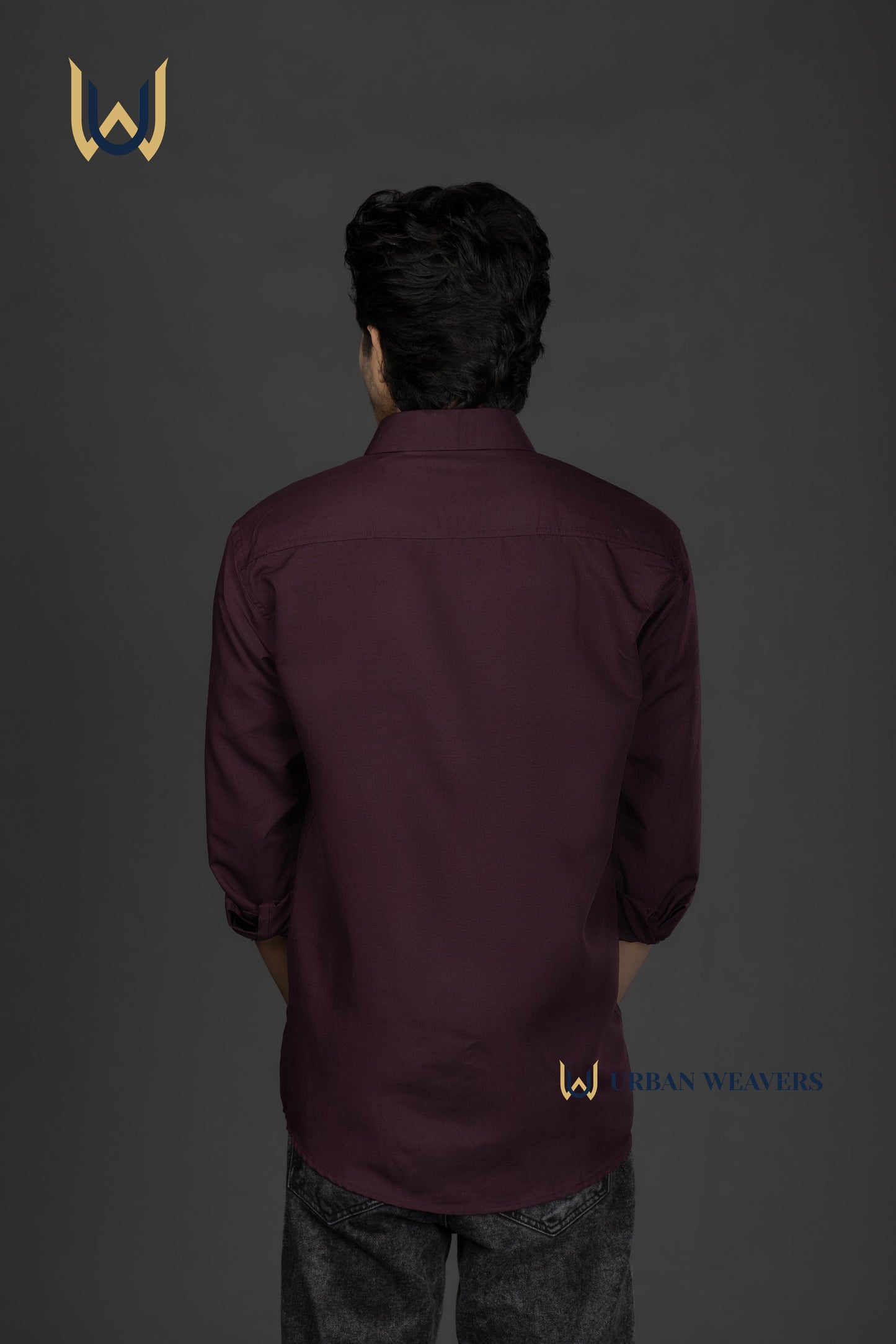 Dark Maroon Shirt Solid