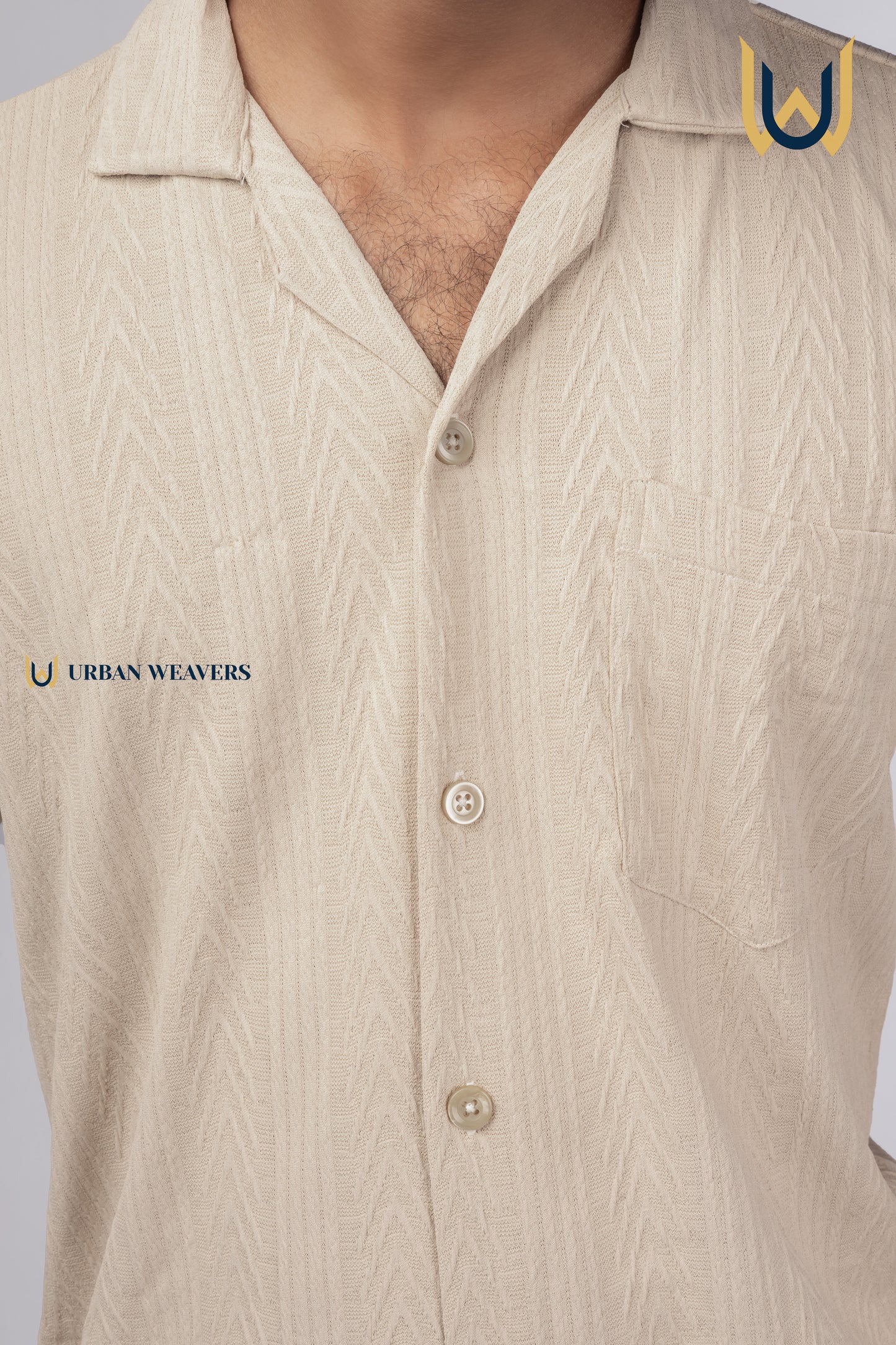 Beige Textured Shirt