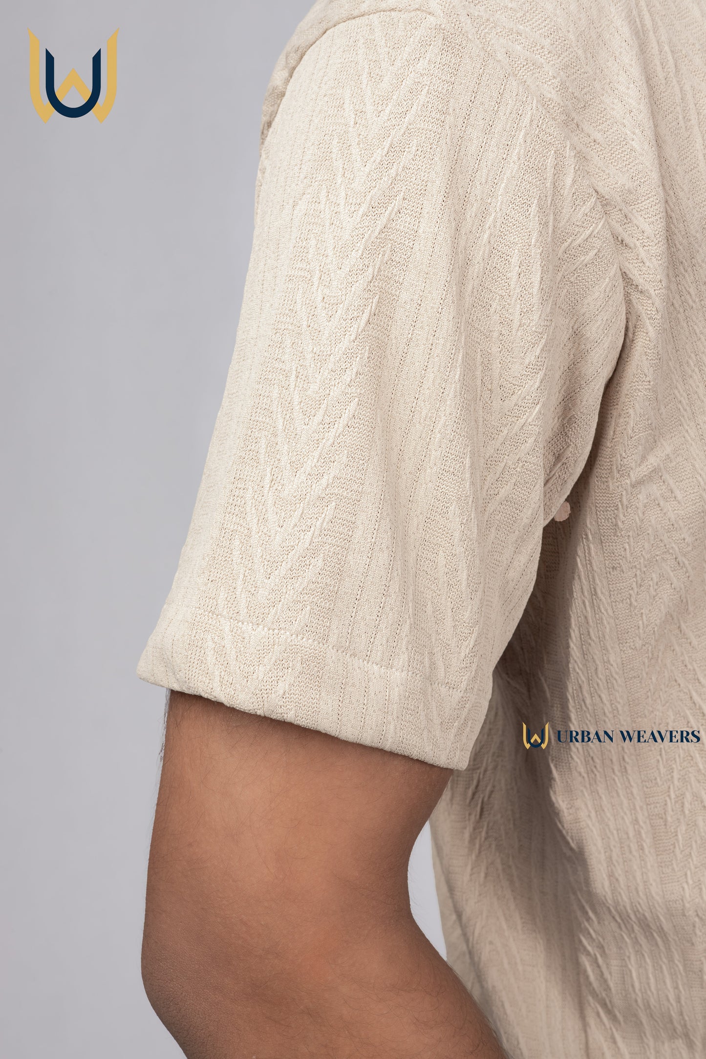 Beige Textured Shirt