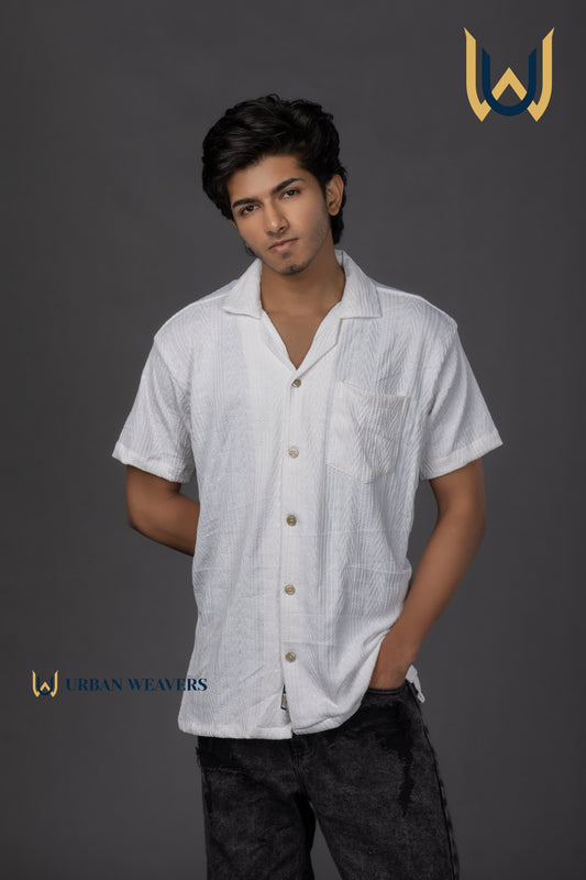 White Textured Shirt