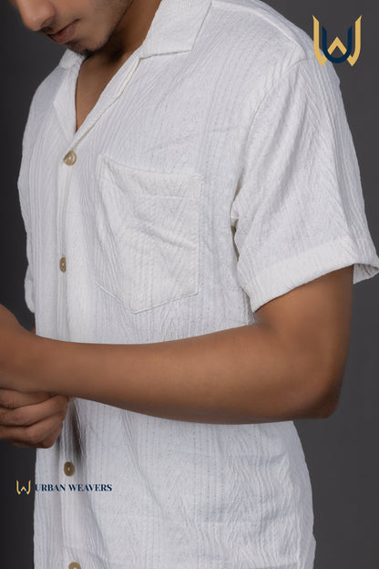 White Textured Shirt