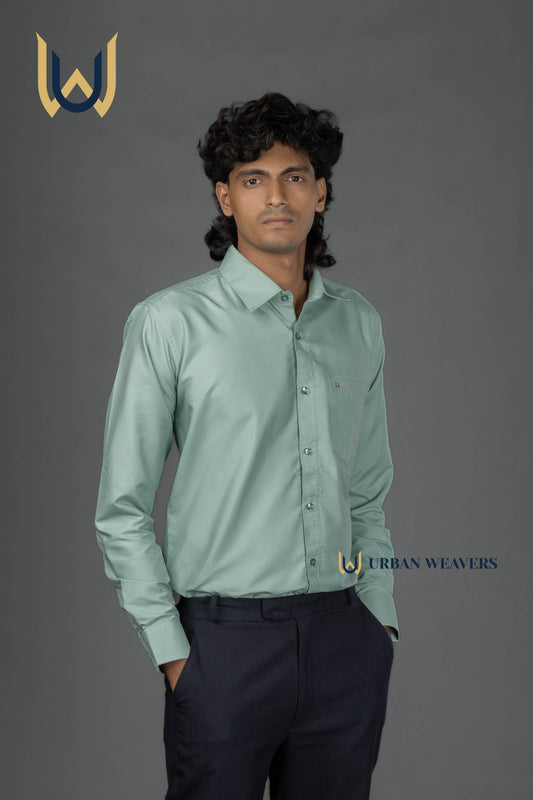 Cyan Solid Shirt
