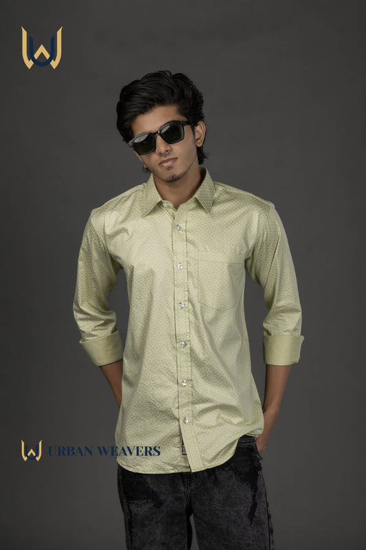 Satin Print – Green