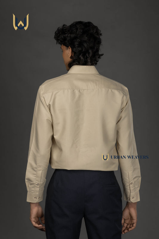 Beige Solid Shirt