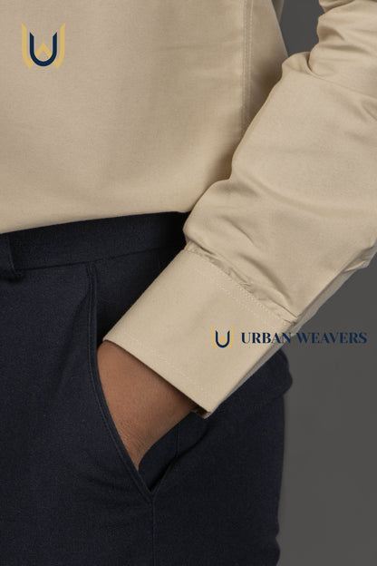 Beige Solid Shirt