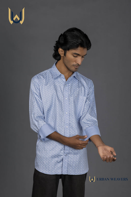 Satin Print – Blue