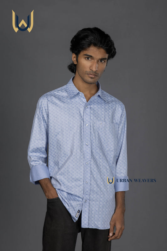 Satin Print – Blue