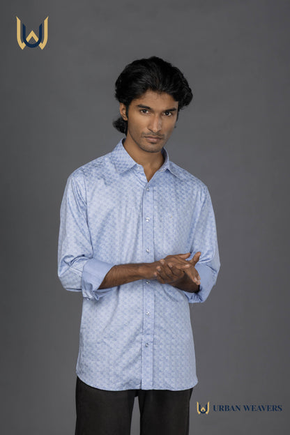 Satin Print – Blue