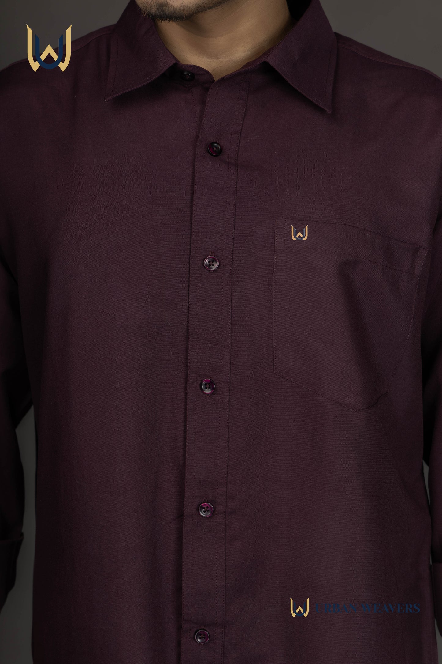 Dark Maroon Shirt Solid