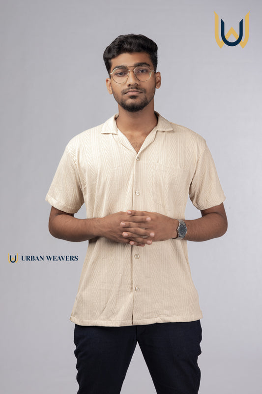 Beige Textured Shirt