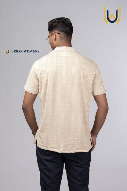 Beige Textured Shirt