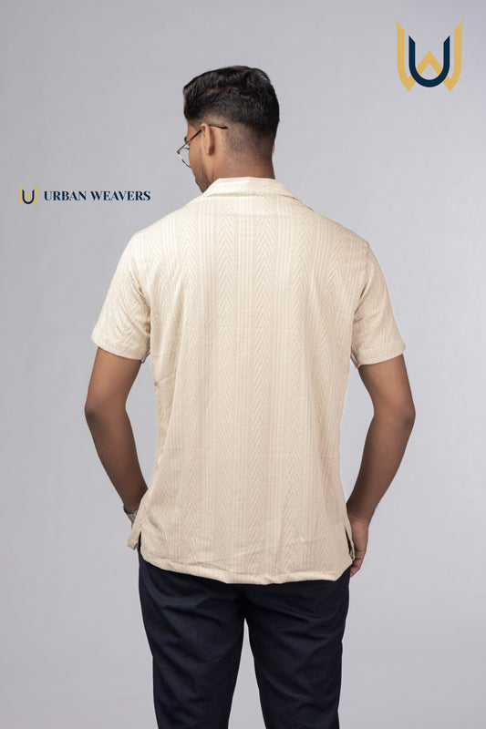 Beige Textured Shirt