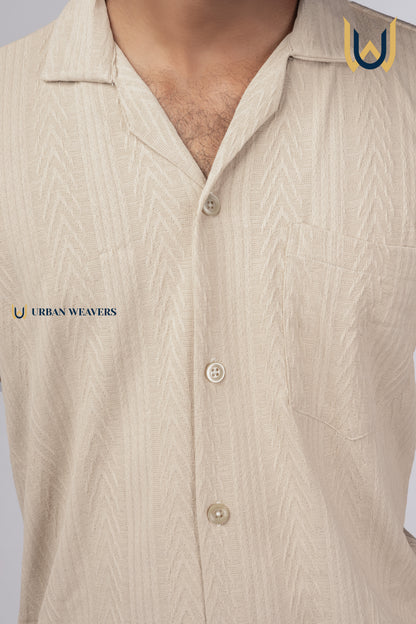 Beige Textured Shirt